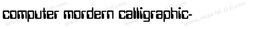 computer mordern calligraphic字体转换